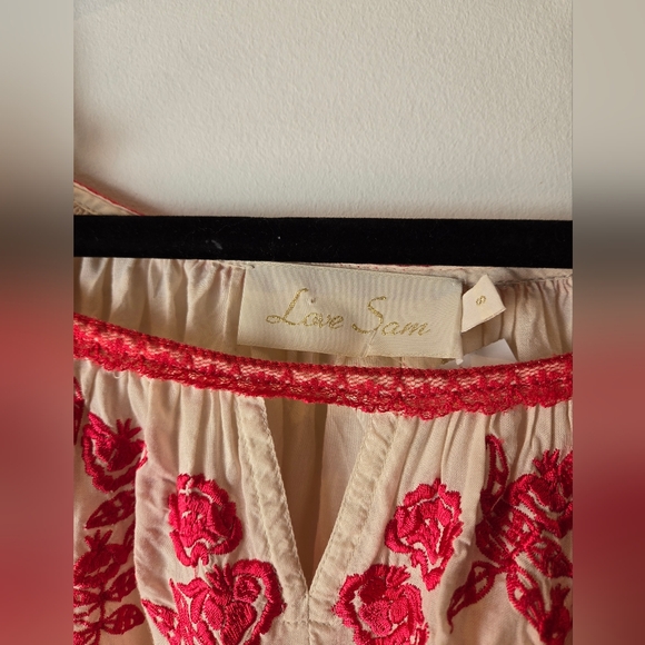 Love Sam Cold Shoulder Peasant Blouse Size Small - Picture 7 of 12